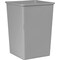 Rubbermaid Commercial 35 gal Square Indoor Plastic Can, Gray, Linear Low-Density Polyethylene (LLDPE), 19.5 in, 4 PK RCP3958GYCT - alternate 2